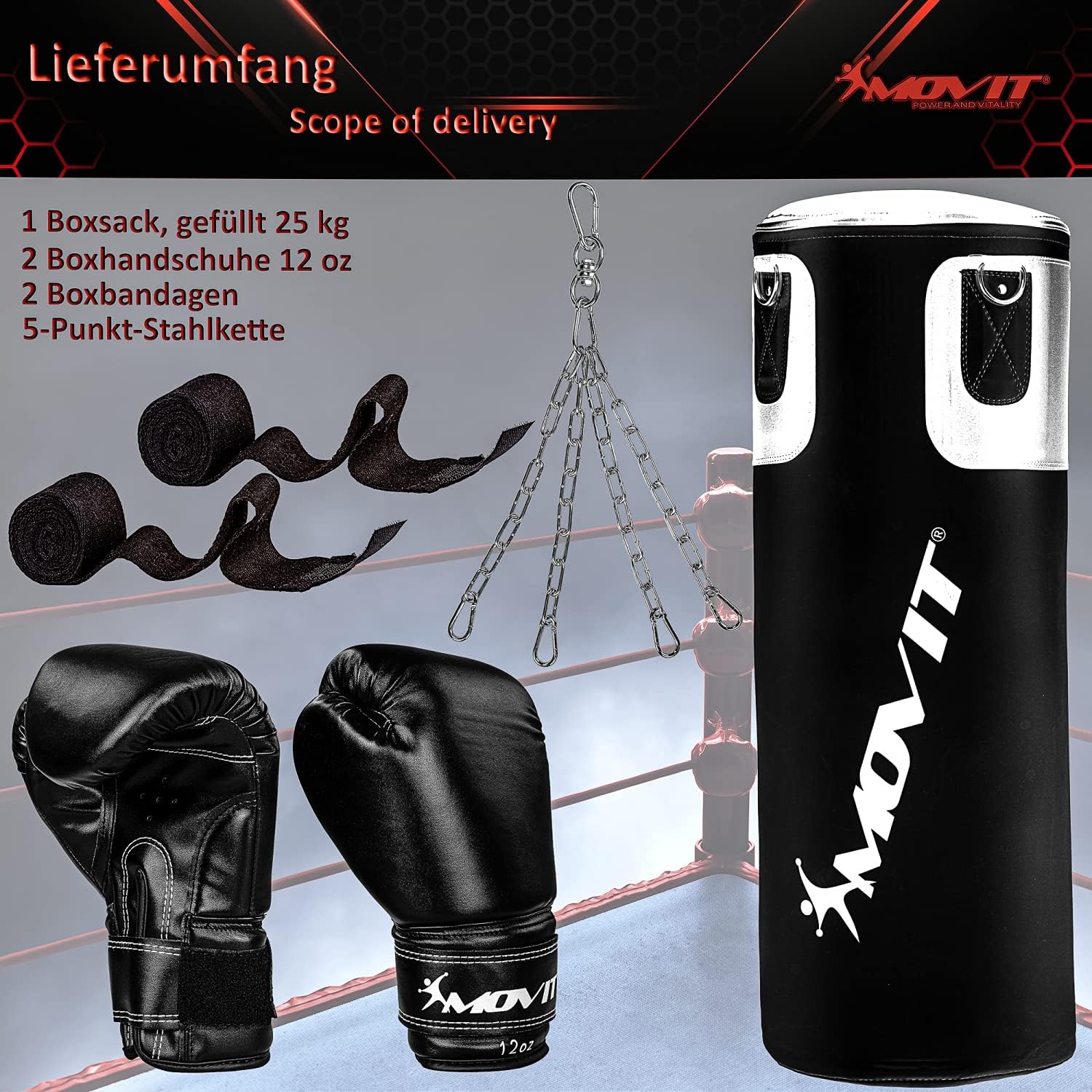 Boxset inkl. Boxsack, Boxhandschuhen und Bandagen - Image 3