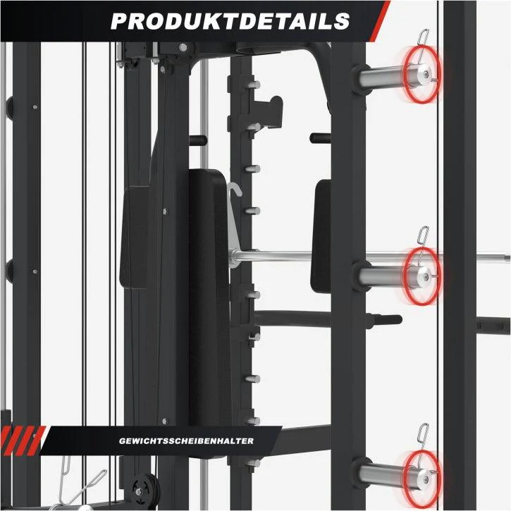 Smith Machine inkl. Klimmzugstange, Kabelzug und Butterfly - Image 8