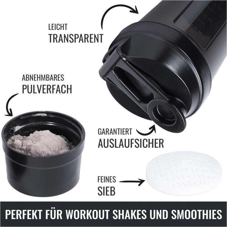 Protein Shaker mit Pulverfach 500 ml - Image 8