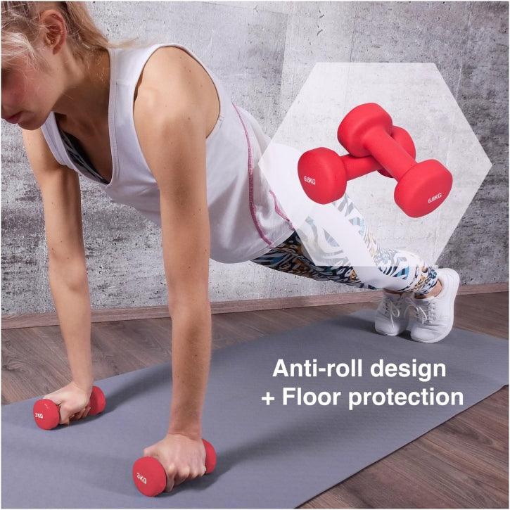 Gymnastikhanteln Neopren 2 x 1-10 Pfund (0,5 kg - 4,5 kg) - Image 8