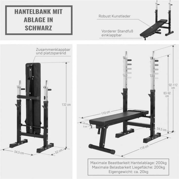 Hantelbank Komplettset 100 kg - Image 4