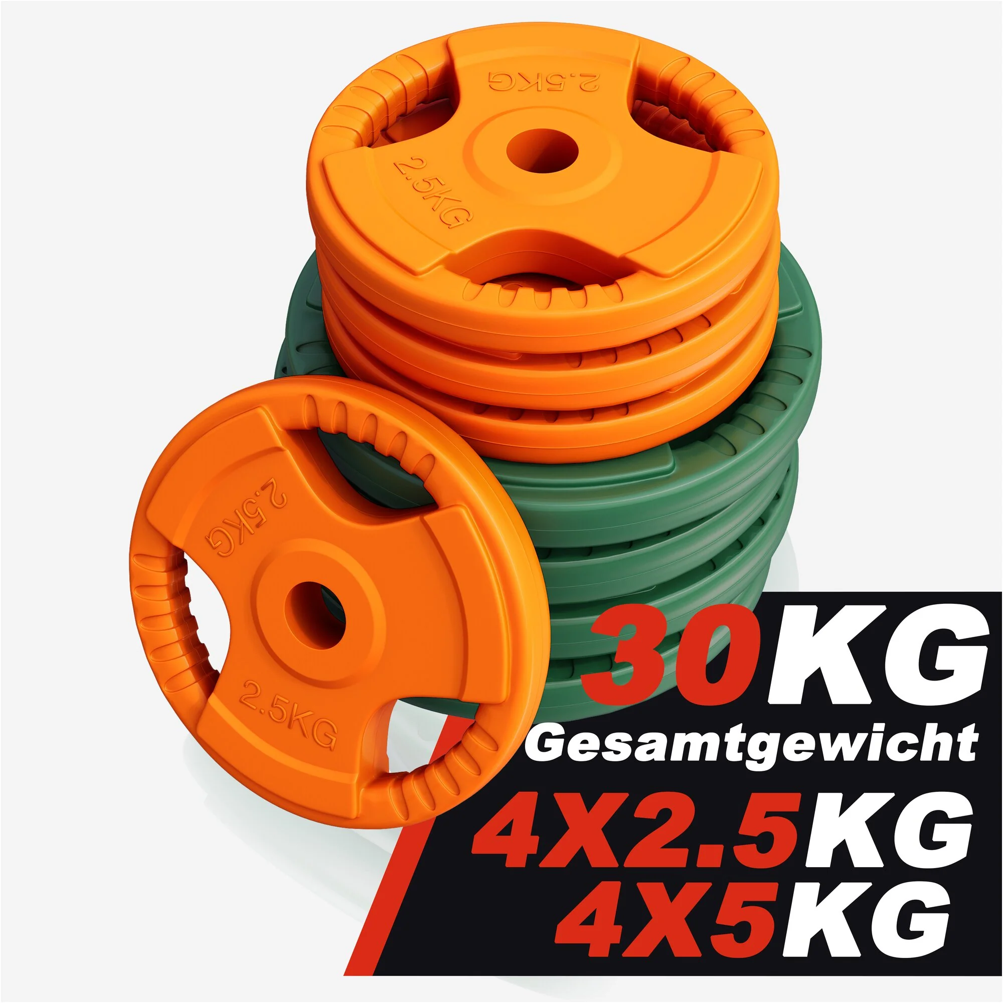 Hantelscheibe 30/31 mm Gummi Gripper 1,25-25 KG - Image 15