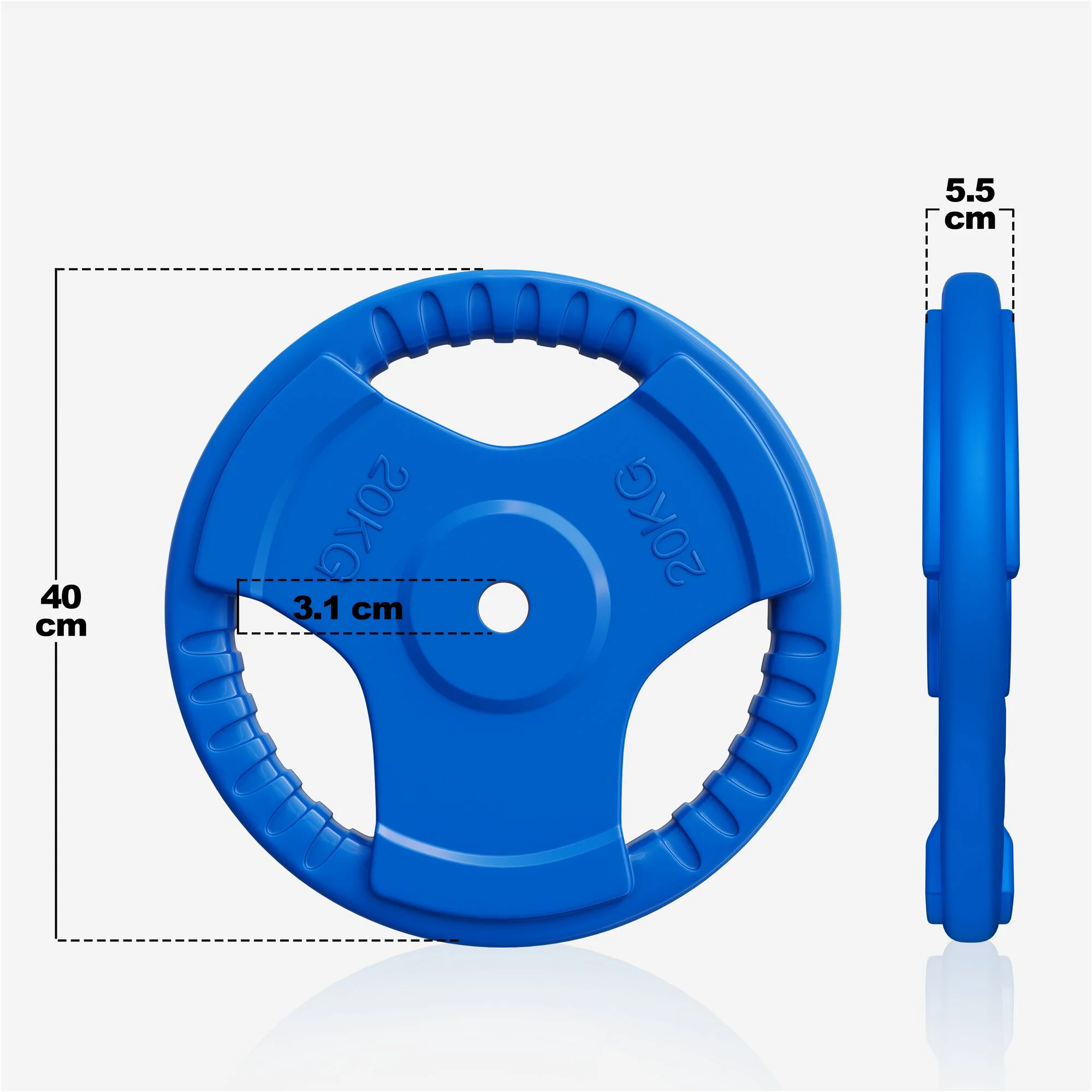 Hantelscheibe 30/31 mm Gummi Gripper 1,25-25 KG - Image 21