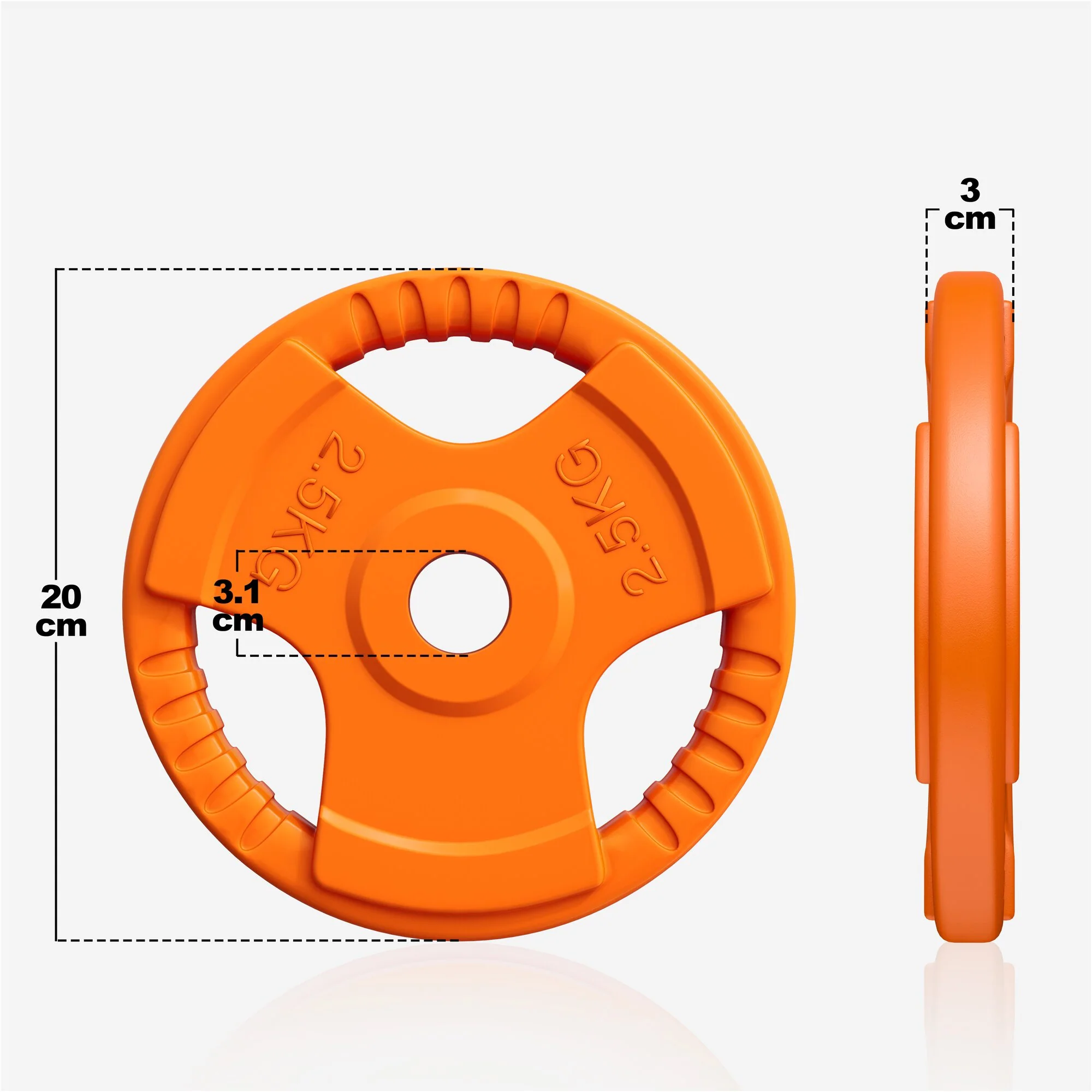 Hantelscheibe 30/31 mm Gummi Gripper 1,25-25 KG - Image 22
