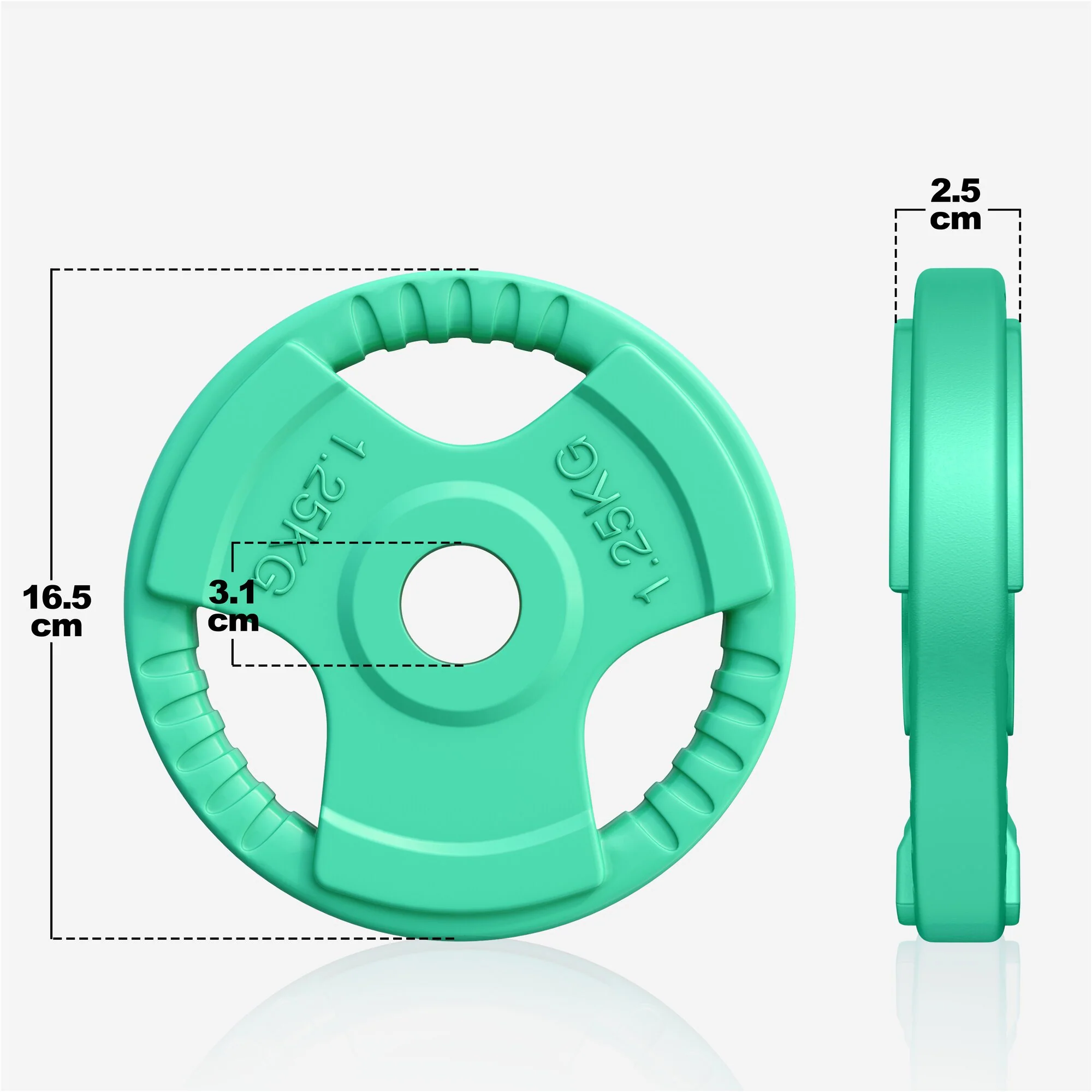 Hantelscheibe 30/31 mm Gummi Gripper 1,25-25 KG - Image 23