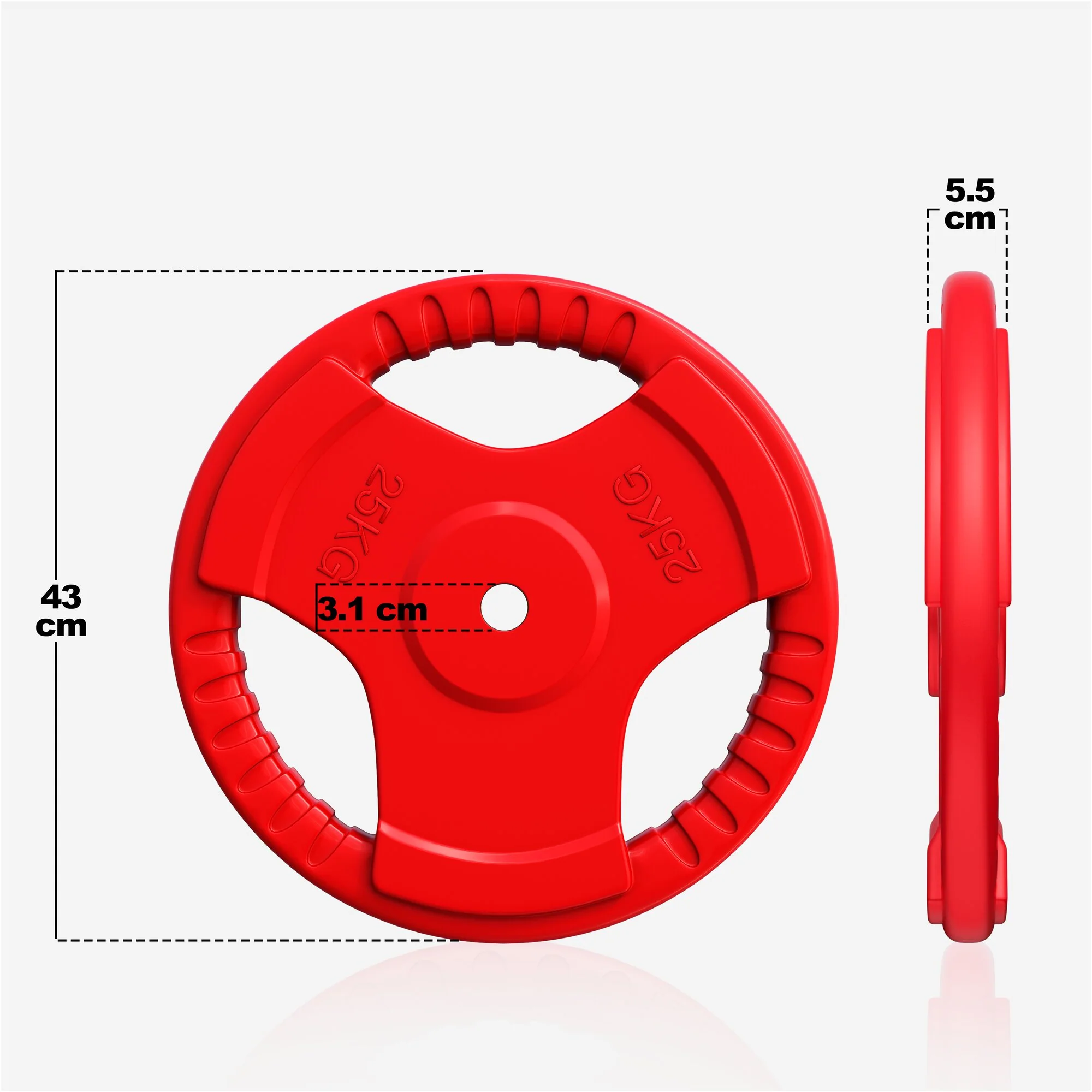 Hantelscheibe 30/31 mm Gummi Gripper 1,25-25 KG - Image 25