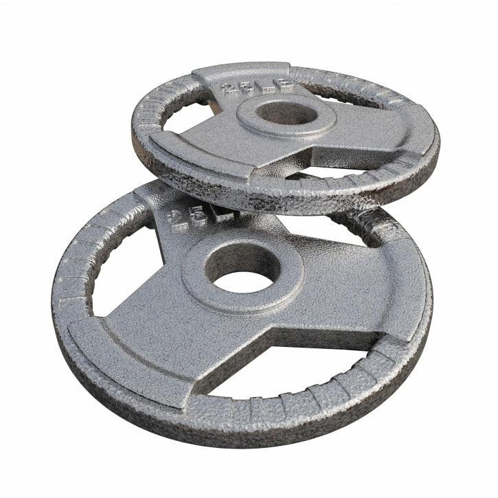 Hantelscheibe Gusseisen Gripper - 2,5-45 lb (1,1-20,4 kg), 2" (50/51 mm), Silber - Image 21