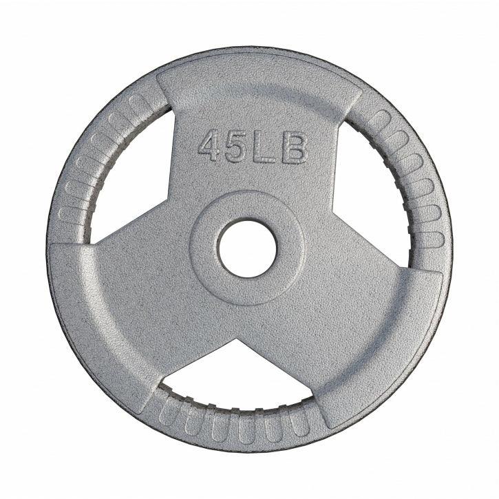 Hantelscheibe Gusseisen Gripper - 2,5-45 lb (1,1-20,4 kg), 2" (50/51 mm), Silber - Image 28