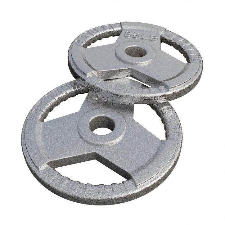 Hantelscheibe Gusseisen Gripper - 2,5-45 lb (1,1-20,4 kg), 2" (50/51 mm), Silber - Image 37
