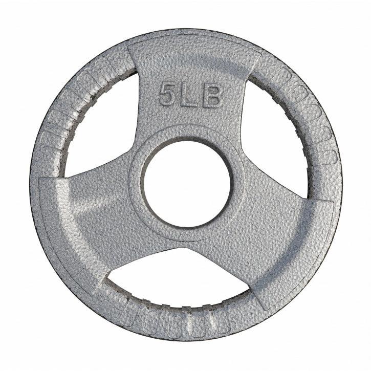 Hantelscheibe Gusseisen Gripper - 2,5-45 lb (1,1-20,4 kg), 2" (50/51 mm), Silber - Image 7