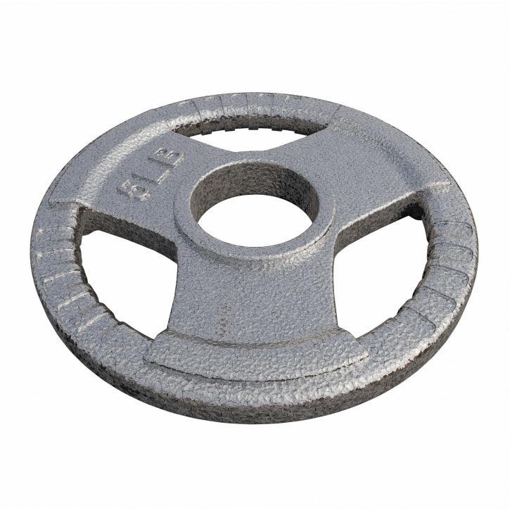 Hantelscheibe Gusseisen Gripper - 2,5-45 lb (1,1-20,4 kg), 2" (50/51 mm), Silber - Image 9
