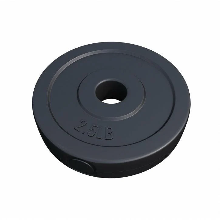 Hantelscheibe Kunststoff - 2,5-35 lb (1,1-15,9 kg) Ø 1'' (2,5 cm), Zement, Schwarz - Image 10