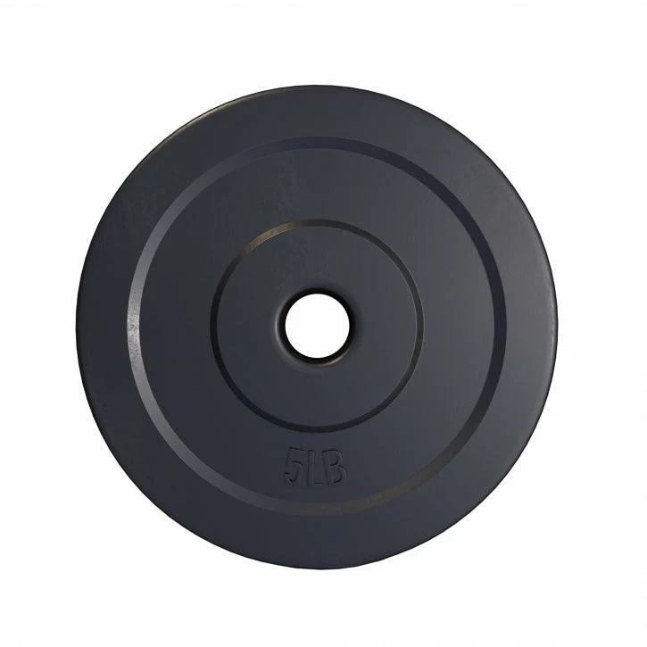 Hantelscheibe Kunststoff - 2,5-35 lb (1,1-15,9 kg) Ø 1'' (2,5 cm), Zement, Schwarz - Image 13