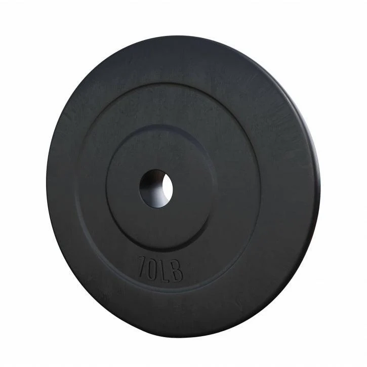 Hantelscheibe Kunststoff - 2,5-35 lb (1,1-15,9 kg) Ø 1'' (2,5 cm), Zement, Schwarz - Image 18