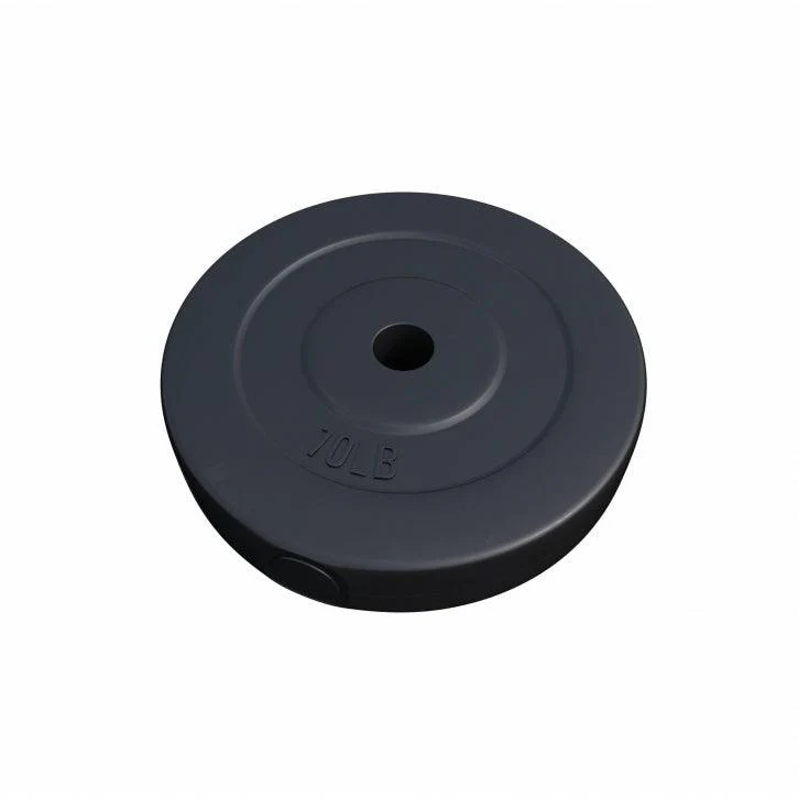 Hantelscheibe Kunststoff - 2,5-35 lb (1,1-15,9 kg) Ø 1'' (2,5 cm), Zement, Schwarz - Image 19