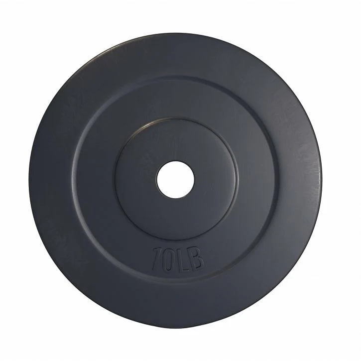Hantelscheibe Kunststoff - 2,5-35 lb (1,1-15,9 kg) Ø 1'' (2,5 cm), Zement, Schwarz - Image 6
