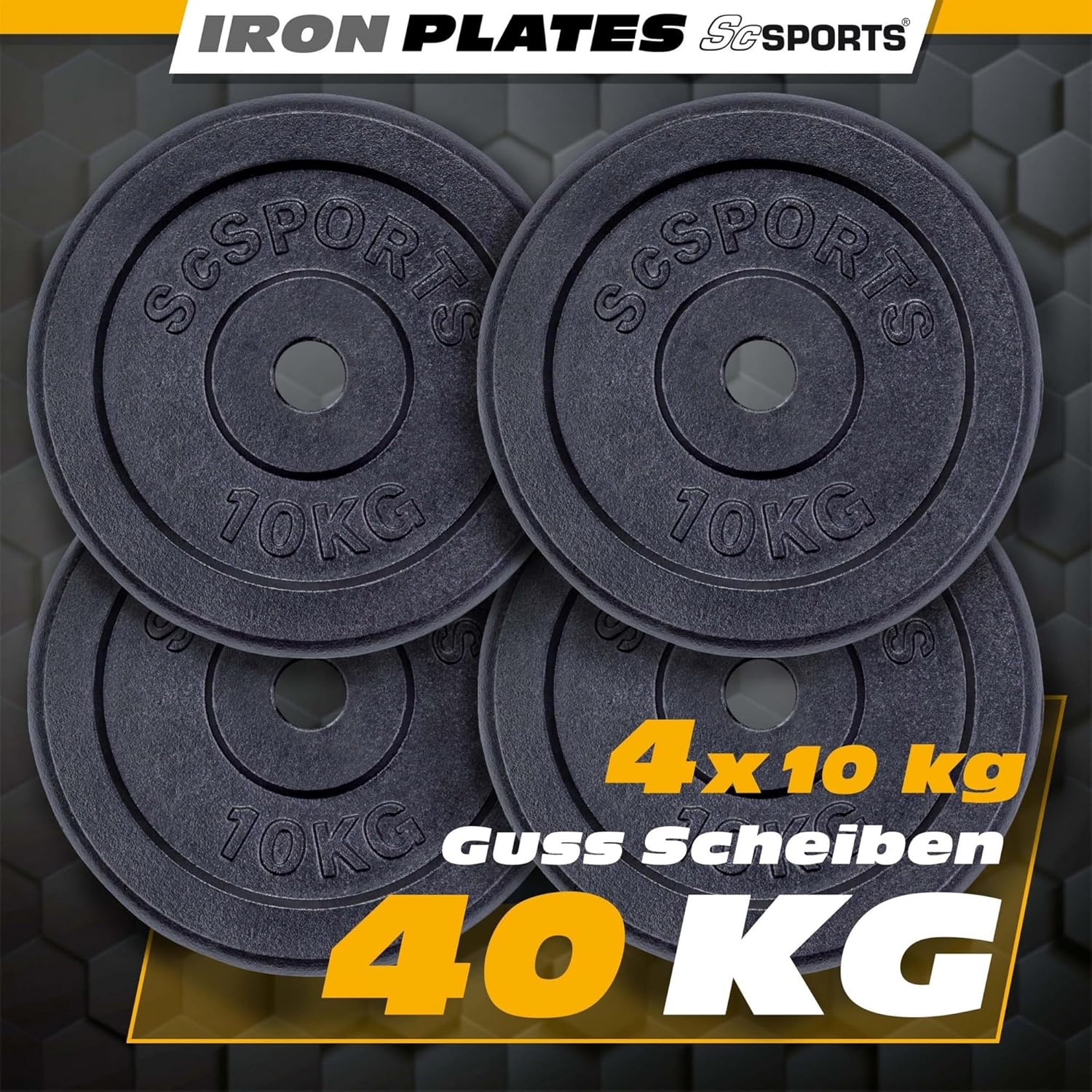 Hantelscheiben Set Gusseisen 15 - 60 kg - Image 29