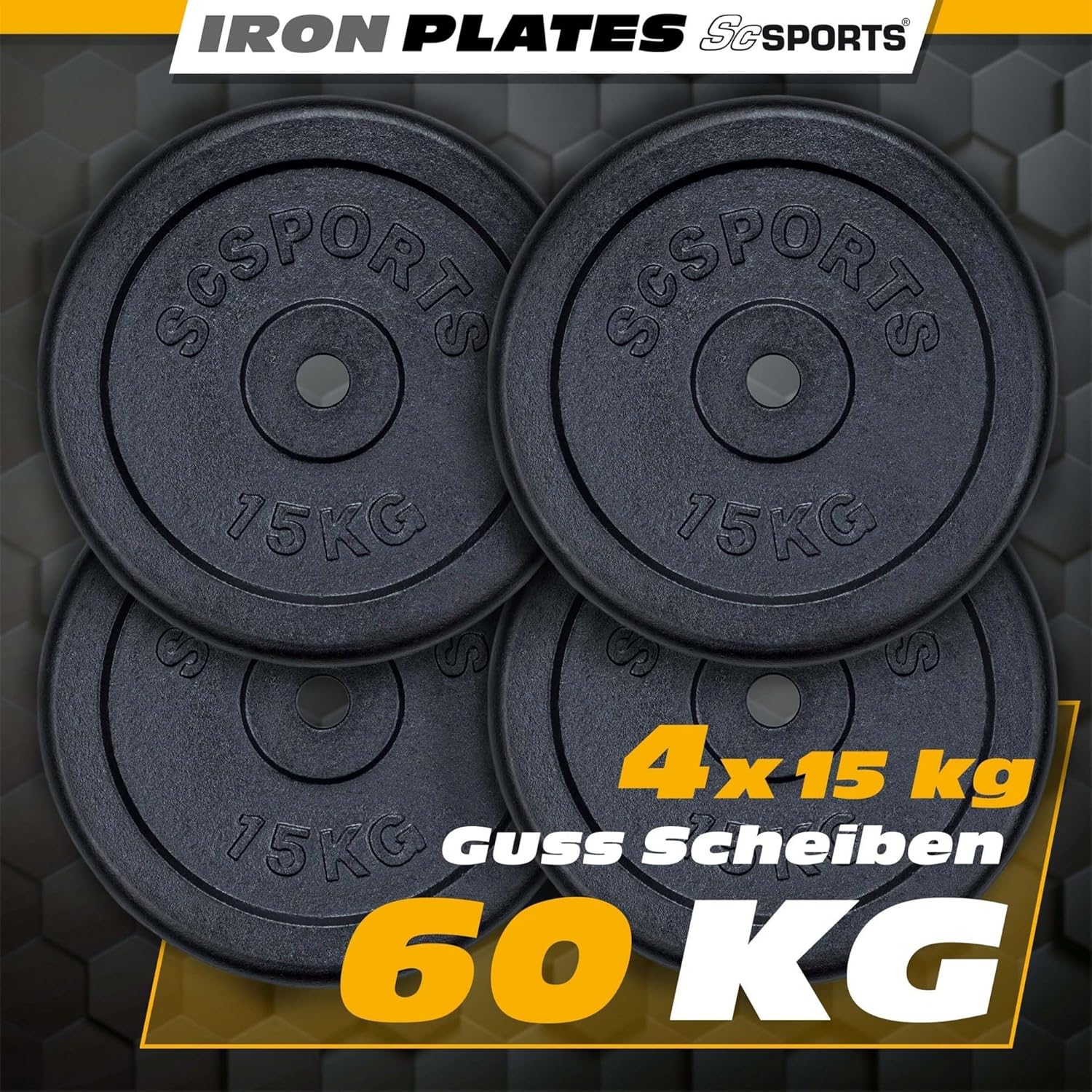 Hantelscheiben Set Gusseisen 15 - 60 kg - Image 35