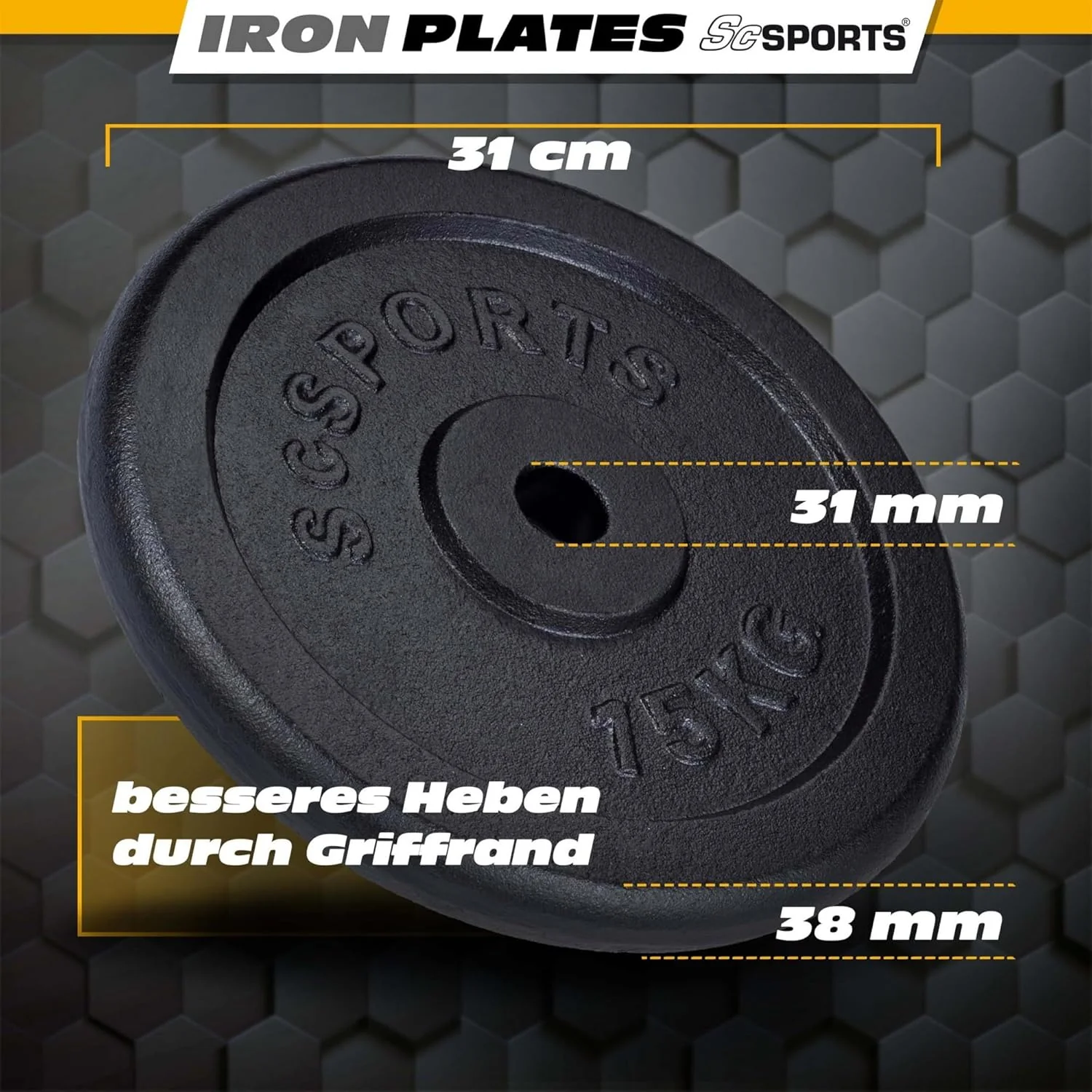 Hantelscheiben Set Gusseisen 15 - 60 kg - Image 36