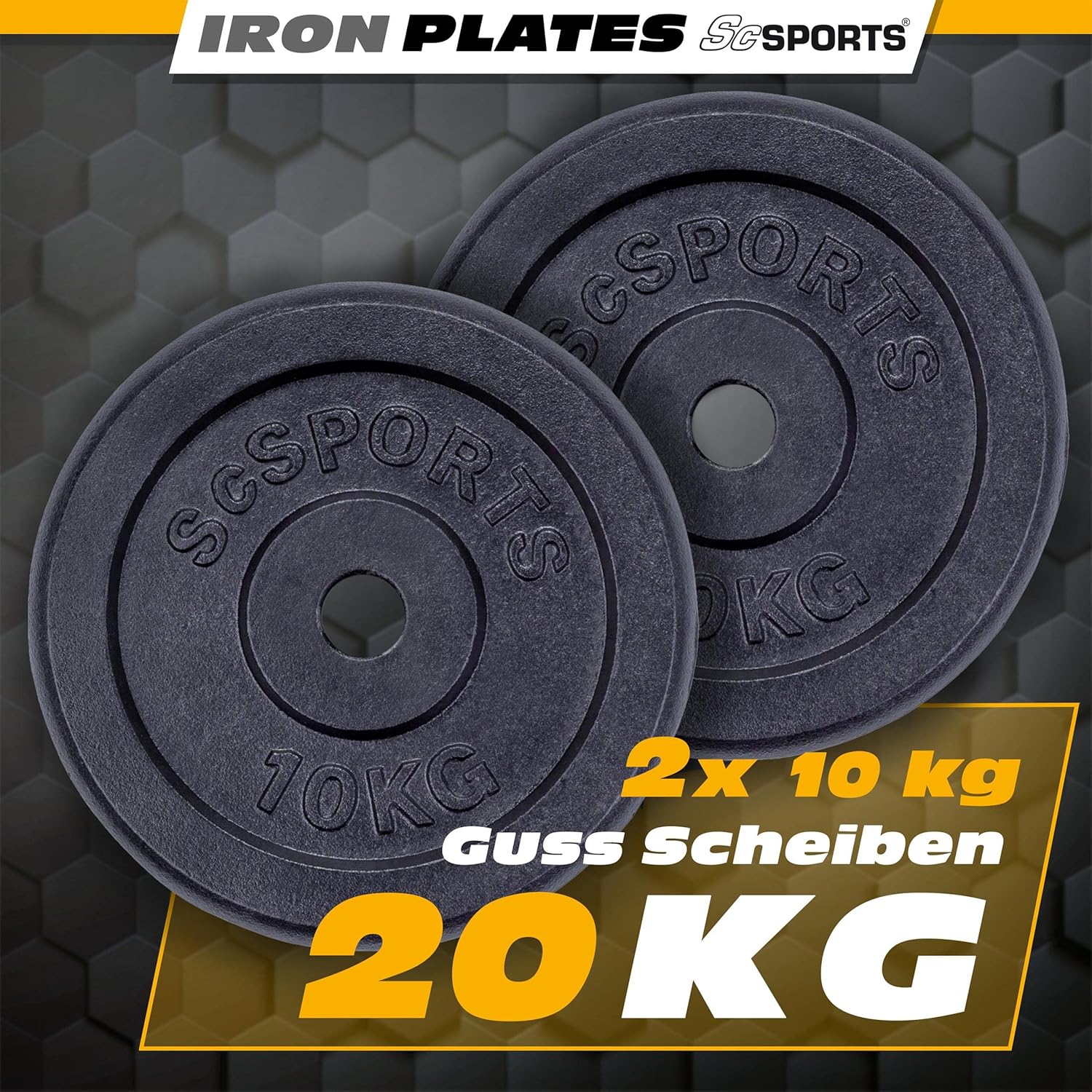Hantelscheiben Set Gusseisen 15 - 60 kg - Image 8