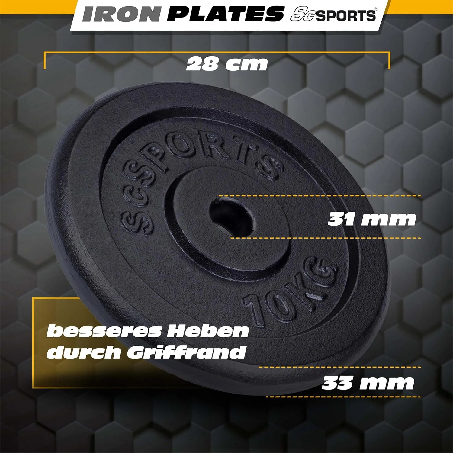 Hantelscheiben Set Gusseisen 15 - 60 kg - Image 9