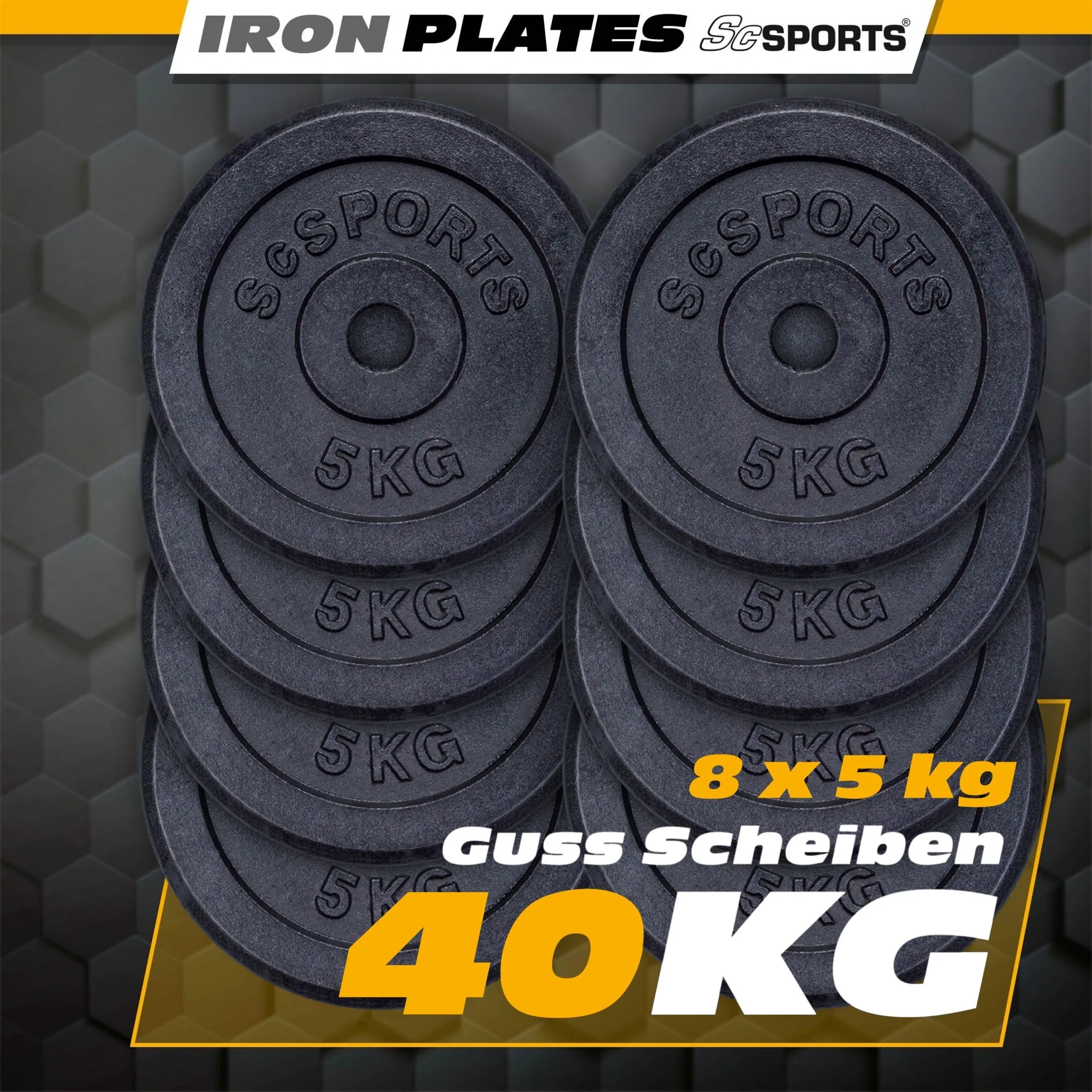 Hantelscheiben Set Gusseisen 10 - 40 kg - Image 21