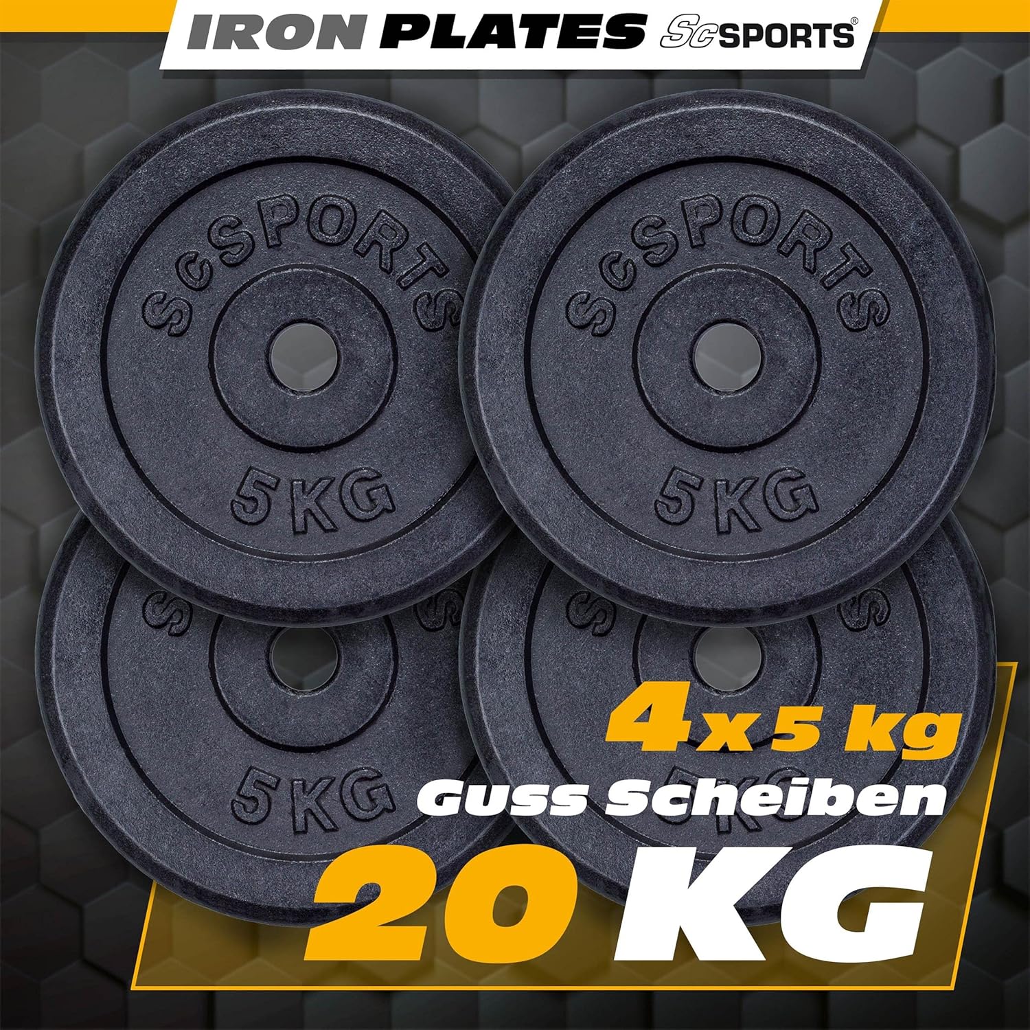 Hantelscheiben Set Gusseisen 10 - 40 kg - Image 8