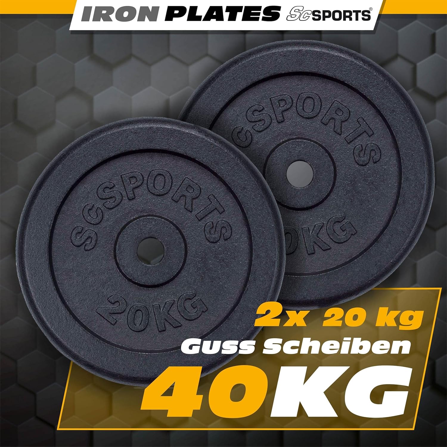 Hantelscheiben Set Gusseisen 40 - 120 kg - Image 22