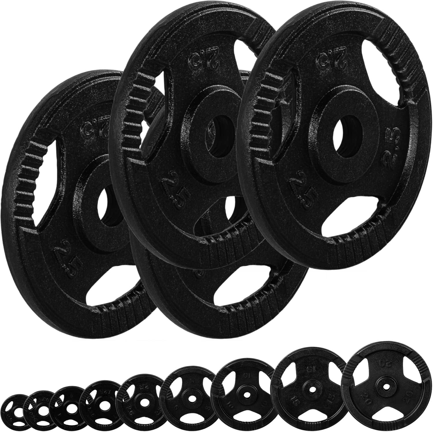 Hantelscheiben Set 30/31 mm Gusseisen Gripper 2 - 30 kg - Image 13