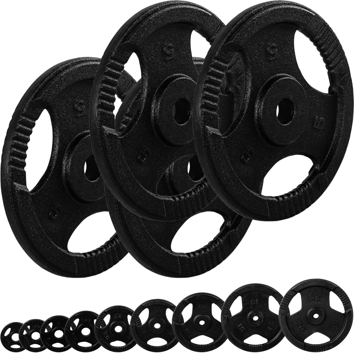 Hantelscheiben Set 30/31 mm Gusseisen Gripper 2 - 30 kg - Image 17