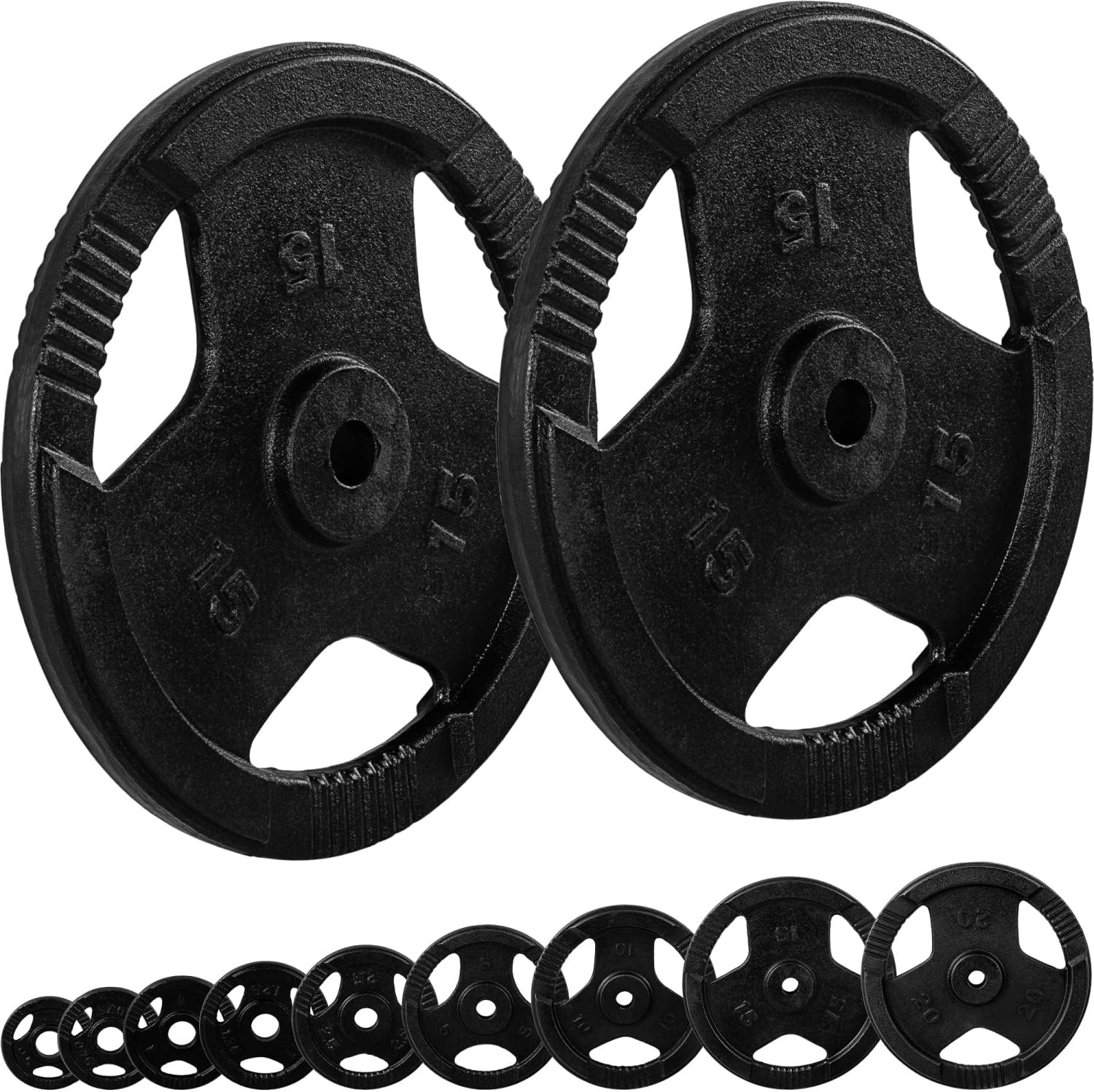 Hantelscheiben Set 30/31 mm Gusseisen Gripper 2 - 30 kg - Image 25