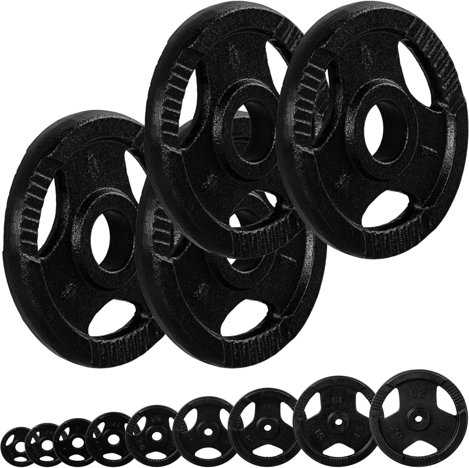 Hantelscheiben Set 30/31 mm Gusseisen Gripper 2 - 30 kg - Image 9