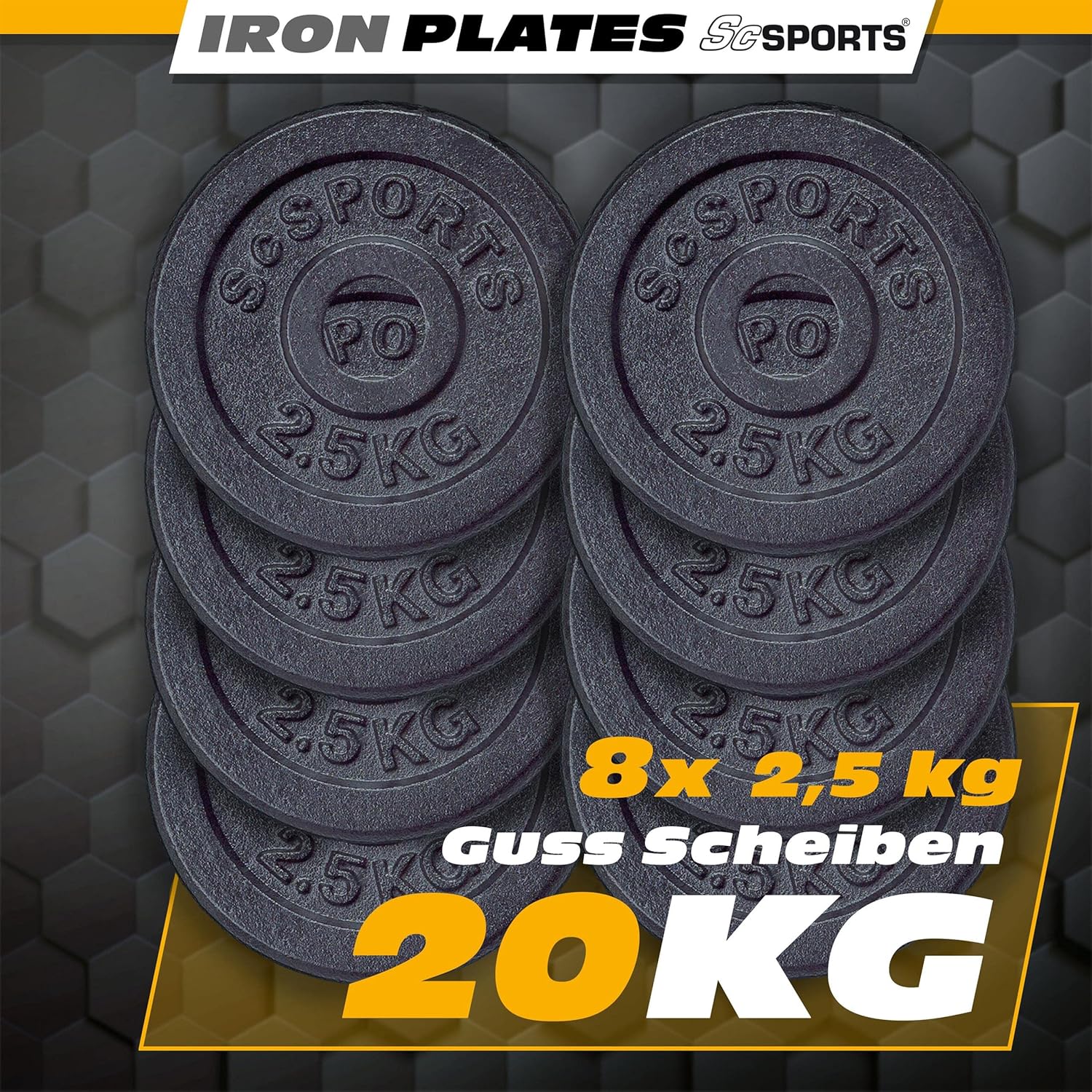 Hantelscheiben Set Gusseisen 2 - 20 kg - Image 31