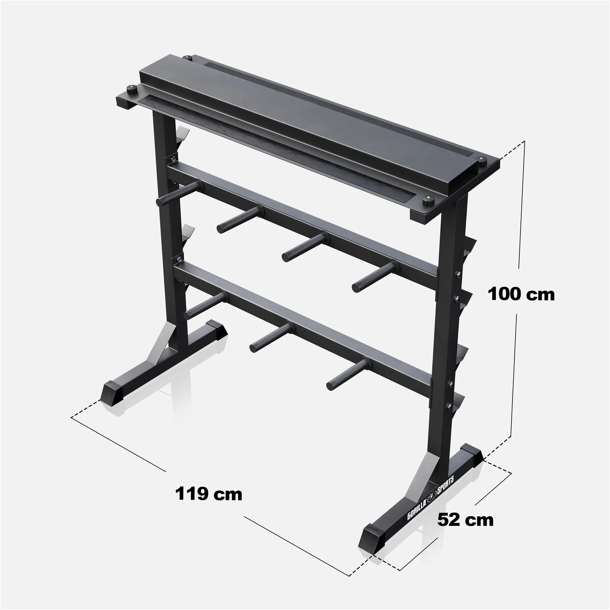 Hantelscheibenständer in Schwarz/Weiß/Silber - Image 5