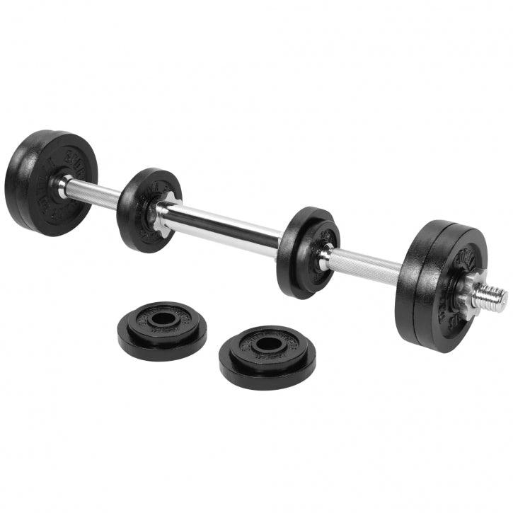 Hantelset Gusseisen 22 kg Verstellbar 2 in 1 - Image 4