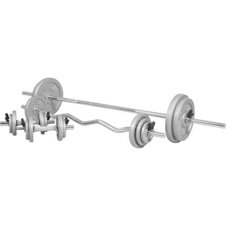 Hantelset mit Federverschluss aus Gusseisen 108 kg