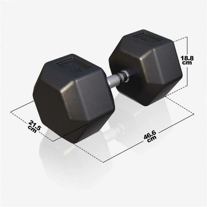 Hexagon Kurzhantel Gummi 2-50 kg - Image 32