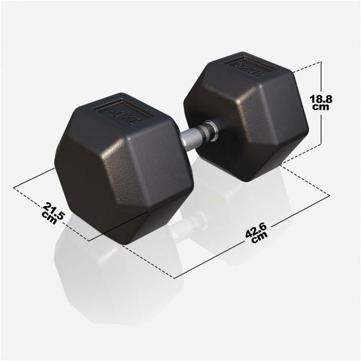 Hexagon Kurzhantel Gummi 2-50 kg - Image 34