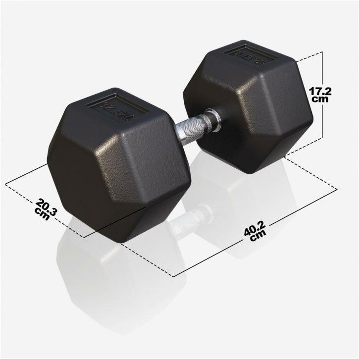 Hexagon Kurzhantel Gummi 2-50 kg - Image 35