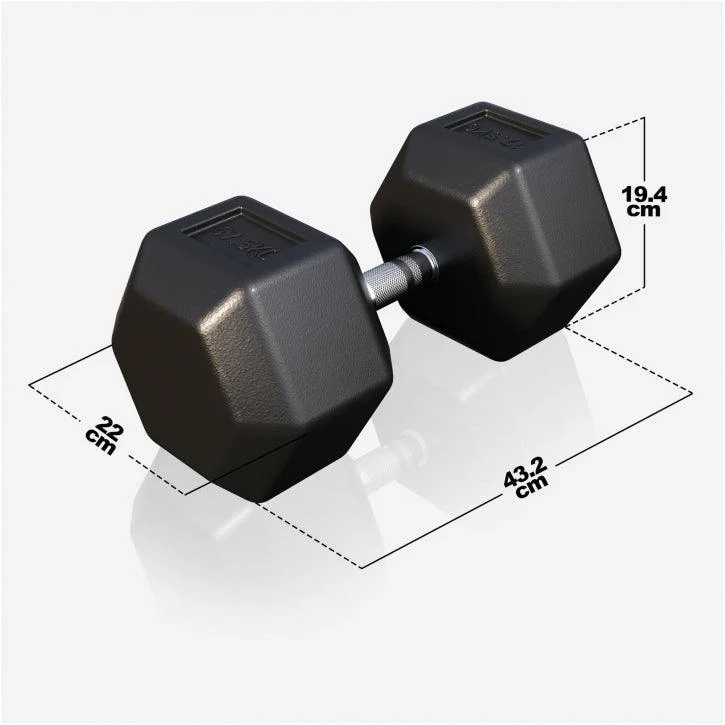 Hexagon Kurzhantel Gummi 2-50 kg - Image 39