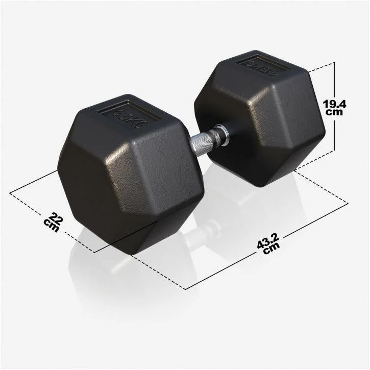 Hexagon Kurzhantel Gummi 2-50 kg - Image 40
