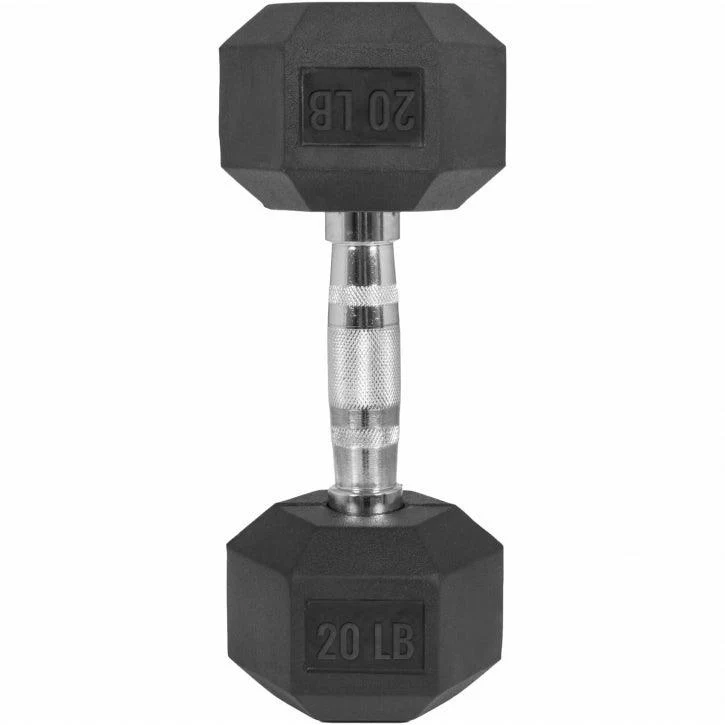 Hexagon Kurzhantel Gummi - 5-60 Pfund (2,3-27,2 kg) - Image 9