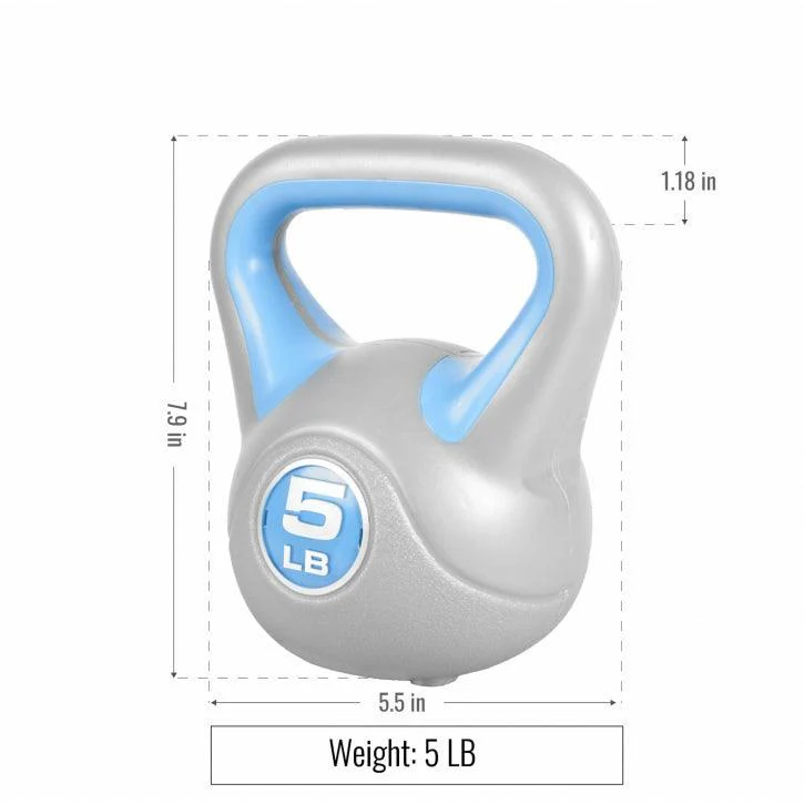 Kettlebell Stylish - 5 - 45 Pfund, Zement, Kunststoffabdeckung - Image 10
