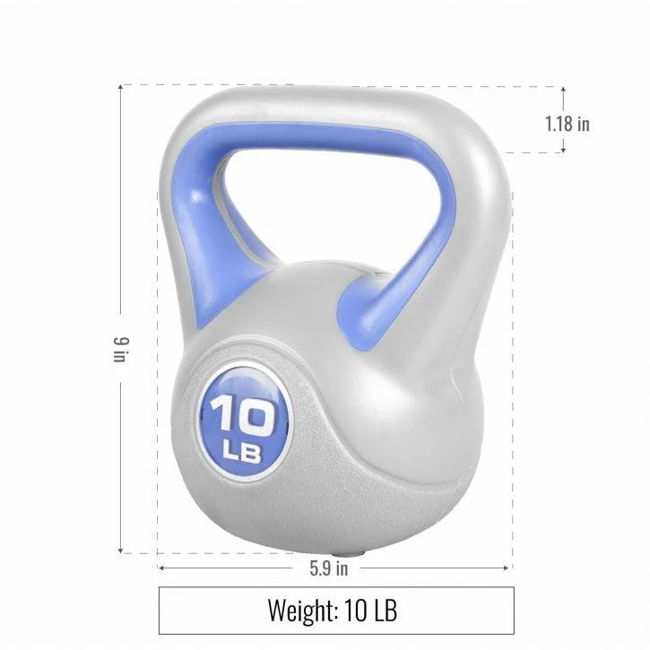 Kettlebell Stylish - 5 - 45 Pfund, Zement, Kunststoffabdeckung - Image 12