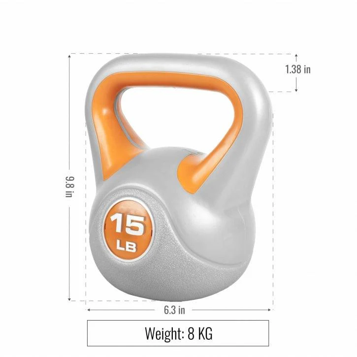 Kettlebell Stylish - 5 - 45 Pfund, Zement, Kunststoffabdeckung - Image 13