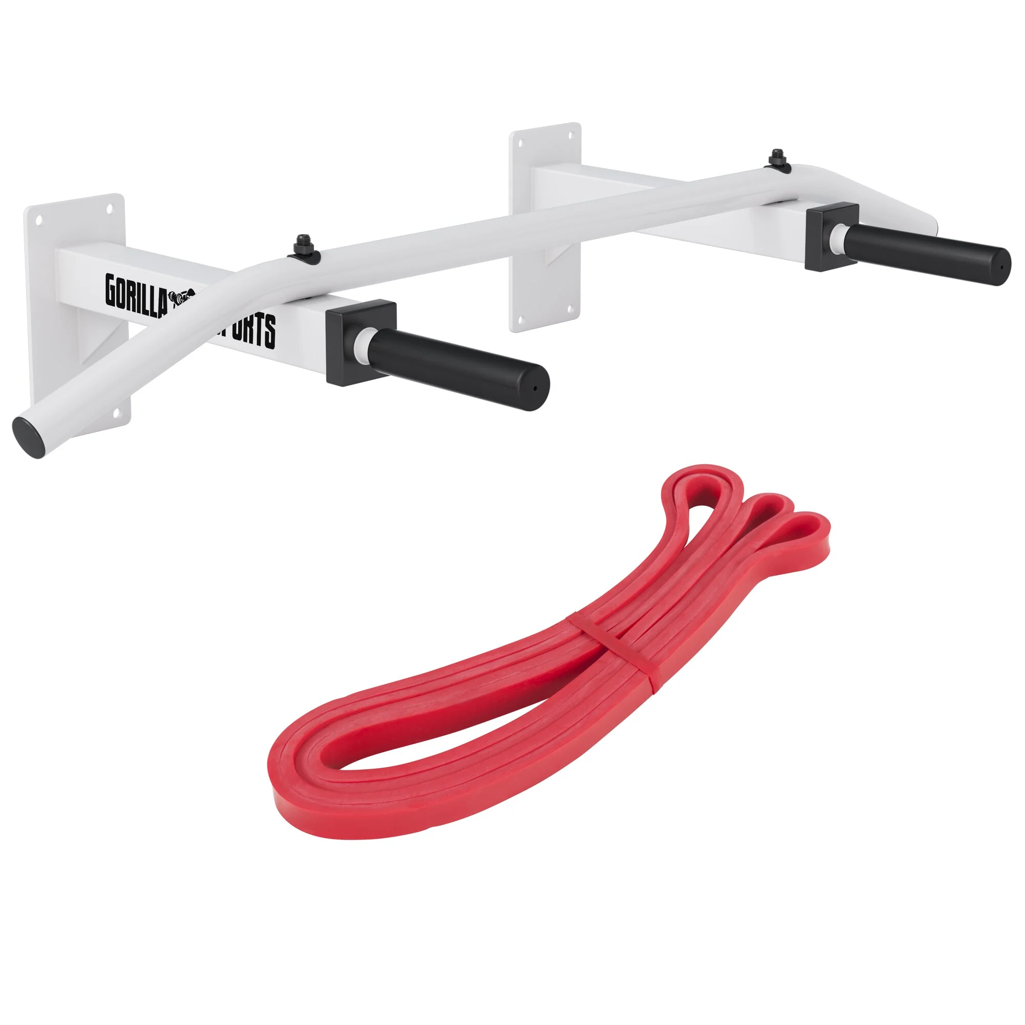 Klimmzugset (Klimmzugstange + Resistance Band) weiß und schwarz - Image 6