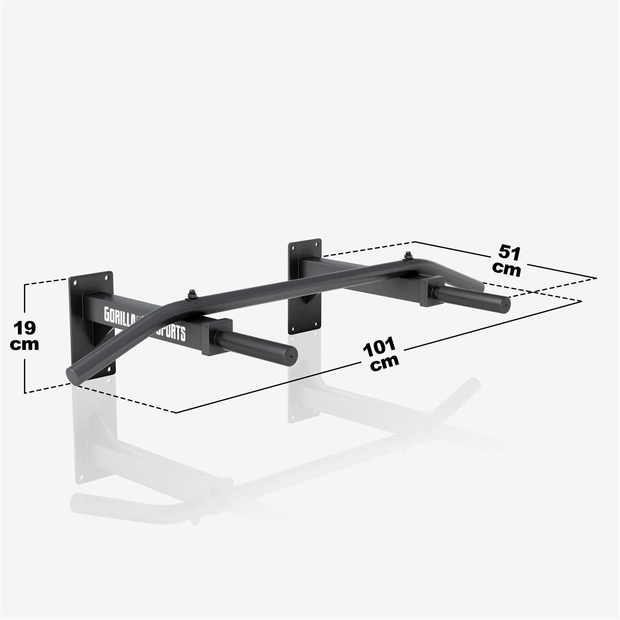 Klimmzugstange Wandbefestigung in Schwarz und Weiß - Image 3
