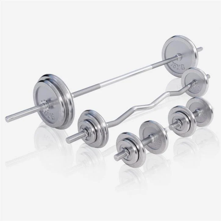 Kraftstation Universal inkl. 108 kg Chrom Set - Image 10