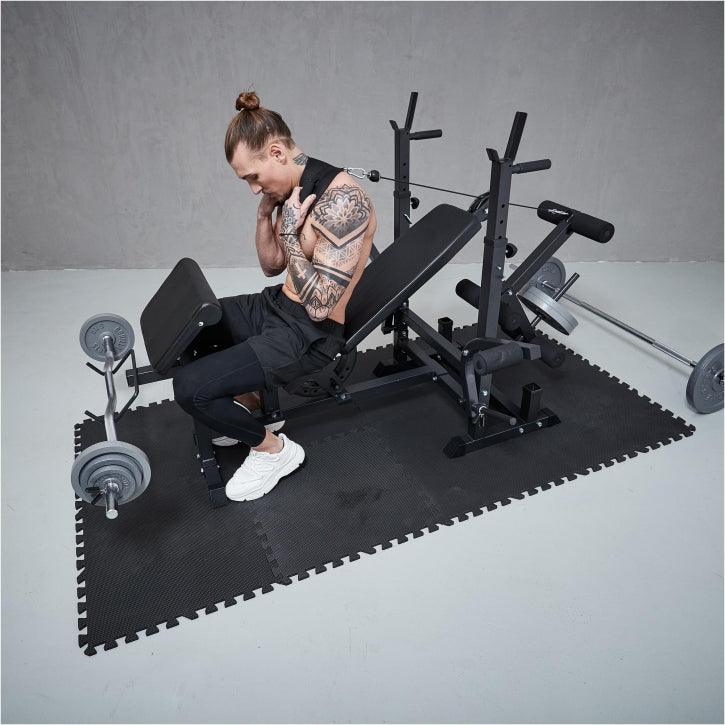 Kraftstation Universal inkl. 108 kg Gusseisen Set Weiß und Schwarz - Image 17