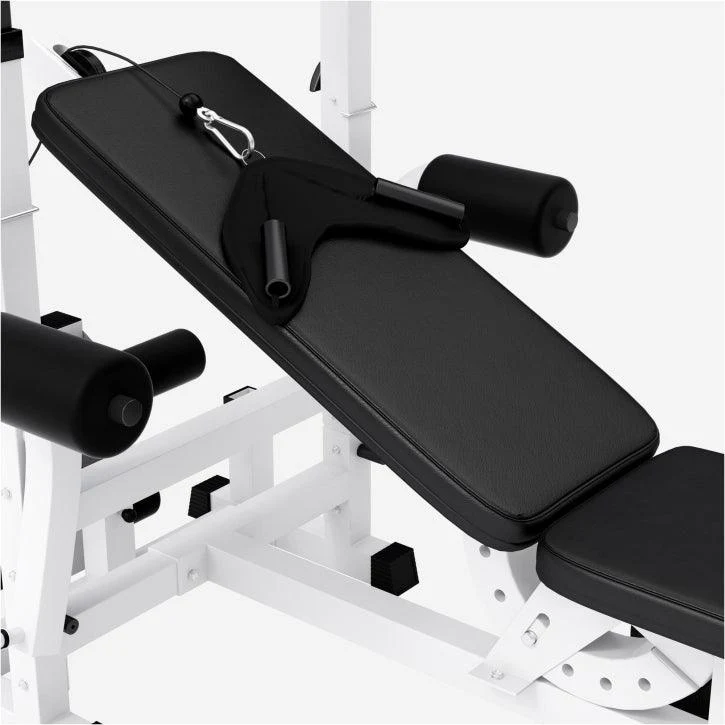 Kraftstation Universal inkl. 108 kg Gusseisen Set Weiß und Schwarz - Image 27